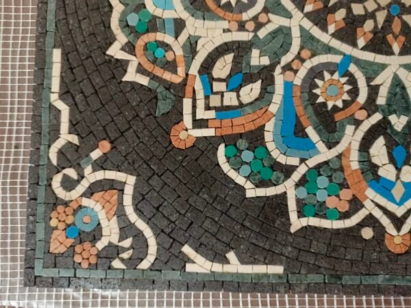 ⁦Geometrical Floral Mosaic - Floral Art Mosaic Tiles For New Home Hallway Entry - 75 x 75 cm⁩ - الصورة ⁦6⁩